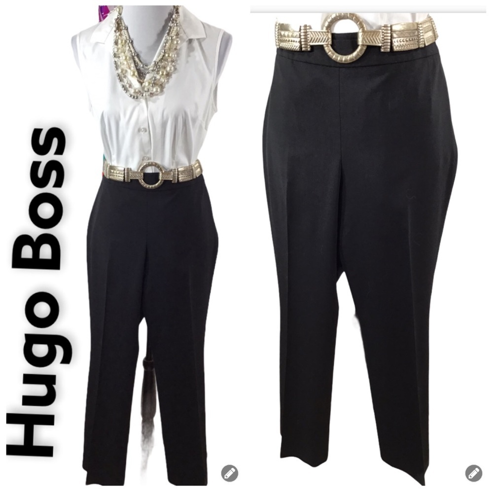 Hugo Boss black Tulea side zip pants 6